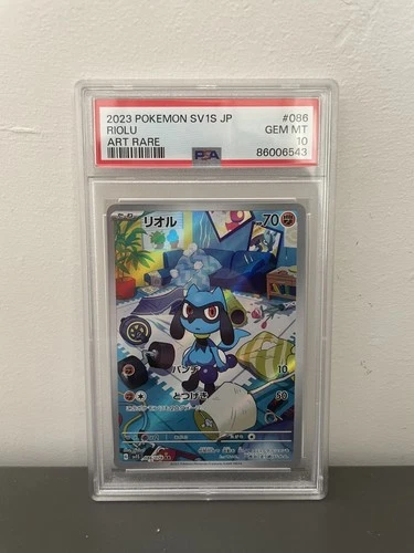 PSA10 Riolu 086/078 Sv1s: Scarlet Ex Holo  Japanese Pokémon