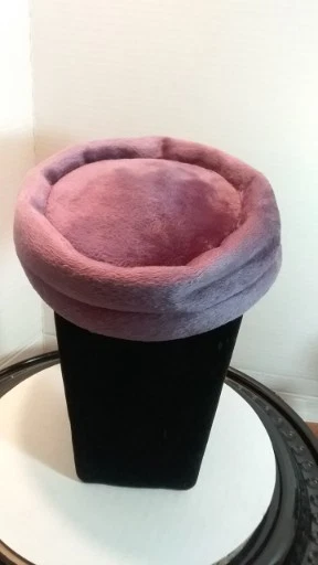 Vintage Velvet Hat Fur Body Made In Italy Pelle D’Angelo Interior Charm I Magnin - Image 3 of 4