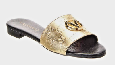Brand new Valentino slides VALENTINO GARAVANI Valentino Garavani VLOGO textured-leather  main image 3