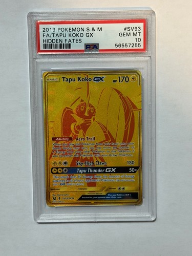 Tapu Koko GX SV93/SV94 Hidden Fates: Shiny Vault Holo PSA 10