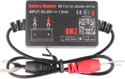 QUICKLYNKS BM2 Car Battery Monitor Tester 12V Bluetooth Wireless Load Analyzer
