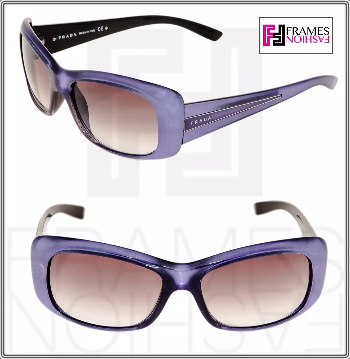 PRADA Square Pearl Lilac Purple Vintage Gradient Sunglasses 04L