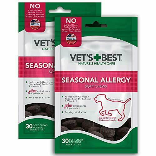 Vet's Best Seasonal Allergy Soft Chew Dog Supplements Soothes Dogs Skin Due to for sale online