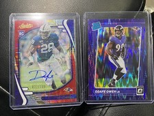 2021 Absolute Rookies Spectrum Signatures #'d /100 Odafe Oweh Rookie Auto RC &RR
