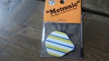 3 NEW Vintage Dart Flights YELLOW BUE WHITE METRONIC