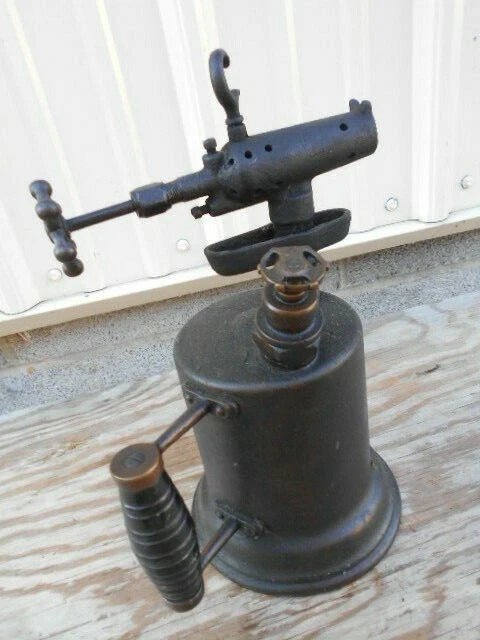 BLOW TORCH GAS WELDING SOLDERING ANTIQUE early model metal control