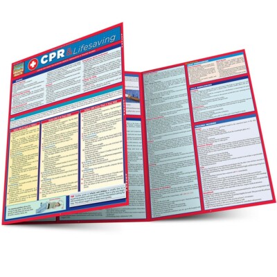 Cpr & Lifesaving : - Laminated Guide Quickstudy.com Computer - Brand New