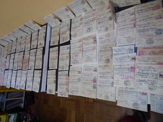 Lettland 1929/32 interessanter Bestand mit 234 frankierten Postanweisungen