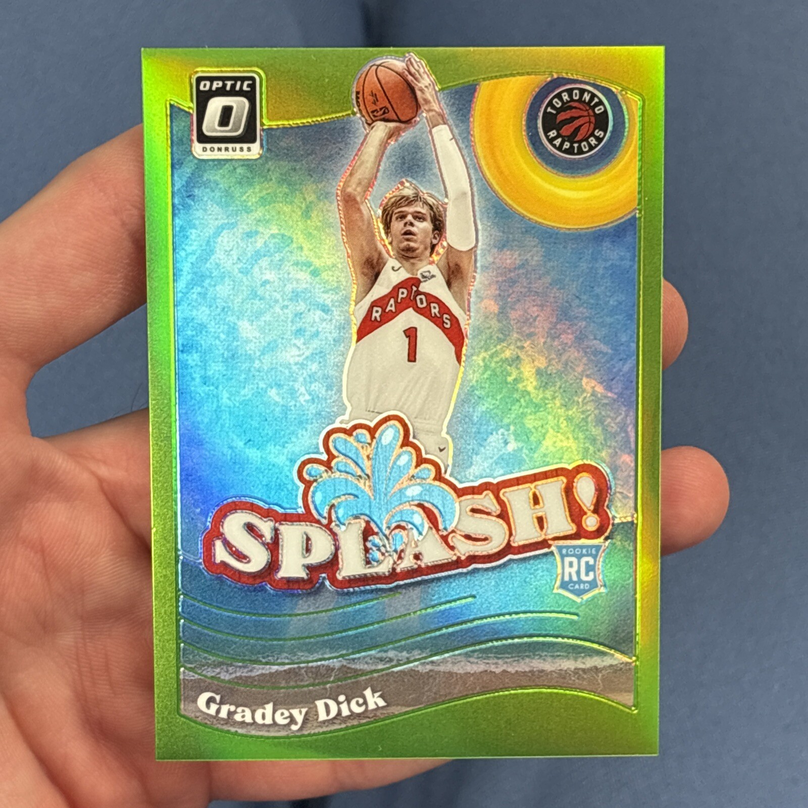 Gradey Dick RC 2023-24 Panini Donruss Optic - Splash Lime /149 Prizm #9 Raptors