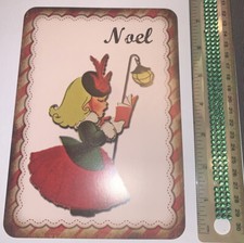 Christmas Decor Holiday VINTAGE STYLE Die Cut Cardboard 5 X 7