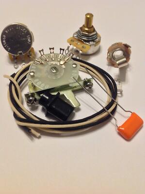 4 Way Wiring Harness Kit for Telecaster CTS Oak Switchcraft .047uf Orange Drop