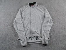 Rapha Jacket Womens 2XL Gray Cycling Angel Of the Mountain Full Zip Asymmetrical