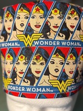 Wonder Woman reversible Adult Skull/Chemo Surgical Scrub Hat/Cap Handmade