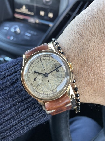 reloj vintage muy raro RELOJ UNIVERSAL compur años 1934/1935 Oro 18 kt