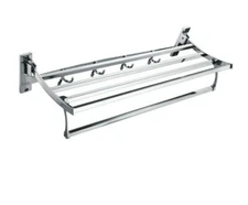 HOMDE Bathroom towel rack. 24" stainless steel.  Wall mounted. Hotel-style shelf