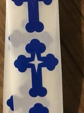 100 TANNING STICKER Stickers Scrapbooking Crafts blue cross