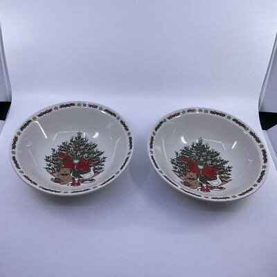 Ten Strawberry Street O Christmas Tree 9” Serving Bowl Set Of