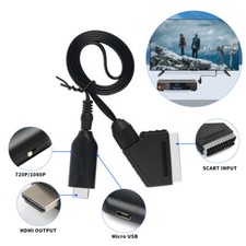 1M 1080P Switch SCART Input to HDMI Output Lead for DVD Player to TV VHS Xbox