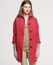 $950 J.crew X Mackintosh Kilmany Coat In Ruby Red - Size Uk-m / Us-s - Rare! New