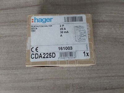 Hager CDA225D Typ A Fehlerstromschutzschalter, 2-polig - 25A