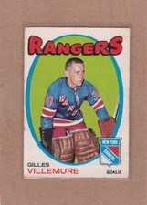 1971-72 O PEE CHEE HOCKEY GILLES VILLEMURE #18 RANGERS VG *A31091