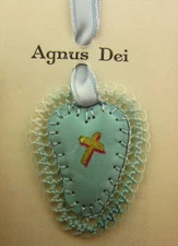 Vintage AGNUS DEI Wax Sacramental LAMB OF GOD Religious Catholic Holy Devotional