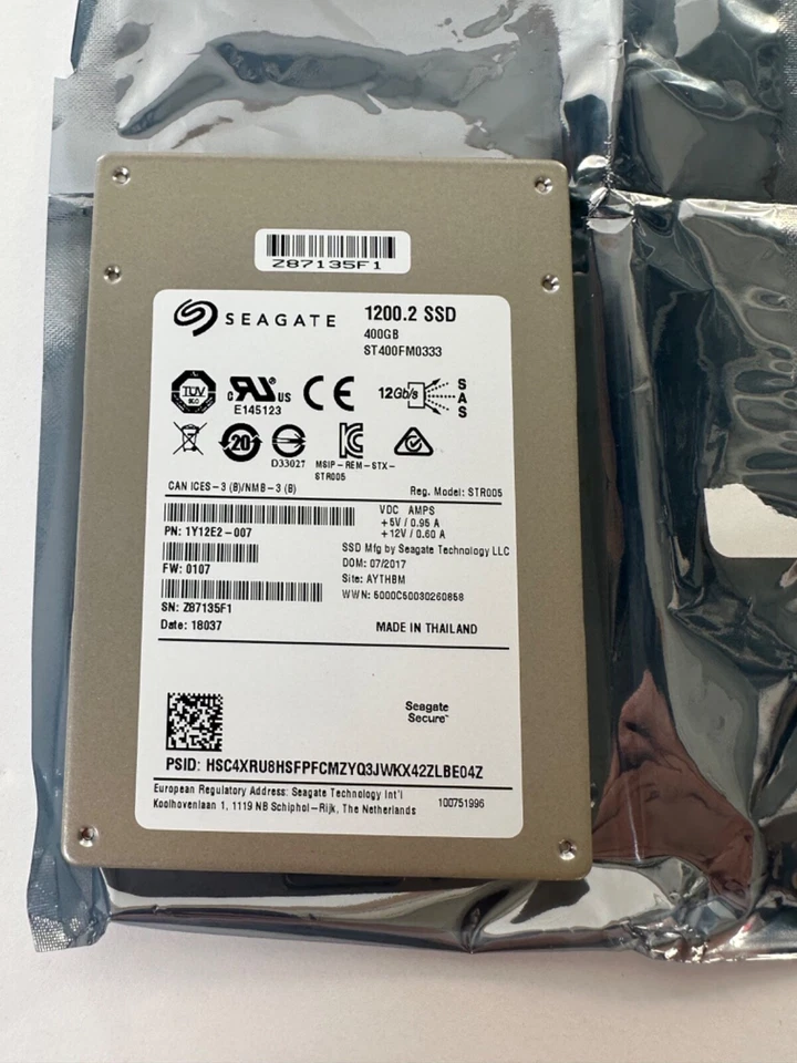 Seagate ST400FM0333 400GB 2.5 12Gbps eMLC 1200.2 SAS SSD - Image 3 of 3