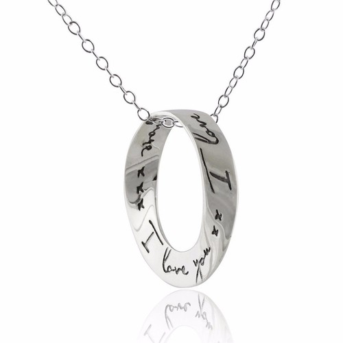 I Love You More Mobius Necklace - 925 Sterling Silver - Infinity Love Gift 