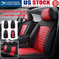For Nissan Car Front/Rear Seat Cover 3D PU Leather Full Surround Cushion Mat Pad