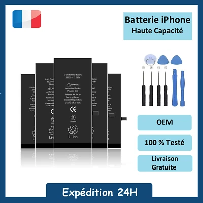 APPLE Batterie pour iPhone 6S 7 8 X XS XR 11 12 13 14 15 Haute Capacité (Ti)