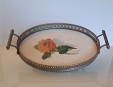 IDEA REGALO - Vassoio in metallo e ceramica 
