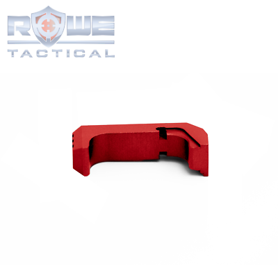 Glock Optic Plate Rowe Tactical Extended Magazine Release For Glock Gen 4 & 5 - Blue Anodized Aluminum Glock Magwell