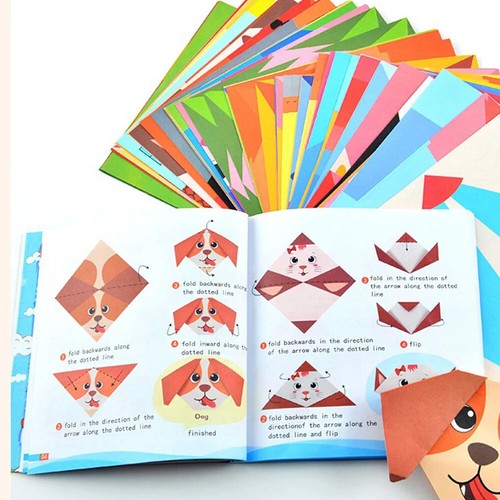 Origami Sheets Paper Craft DIY Kit For Kids Birthday Gift With Fold Guiding Step - Picture 6 of 14