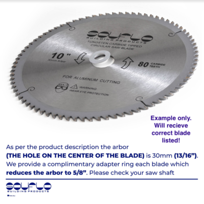 SOUFLO - 10" Quality Wood 80 Teeth 30 Mm Arbor Saw Blade - Foto 4