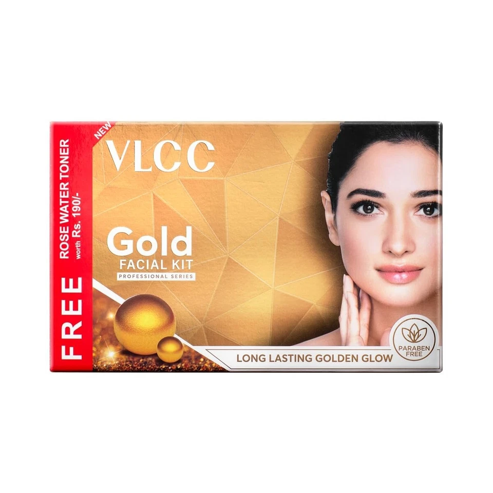 VLCC Gold Facial Kit with Rose Water Toner 24K 胶体金 300g + 100ml — 第 2/4 张图片