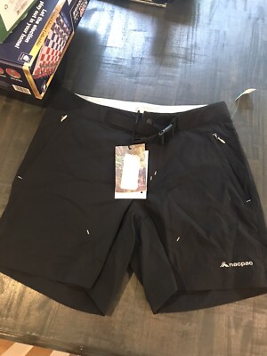 MacPac Womens Light Trekker Black Pertex￼ Equilibrium￼ hiking shorts NWT 8