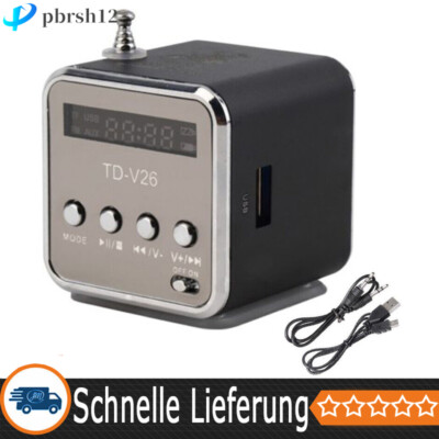 LCD Digital Lautsprecher Mini Lautsprecher Fm USB Radio mit TF Slot Antenne DE