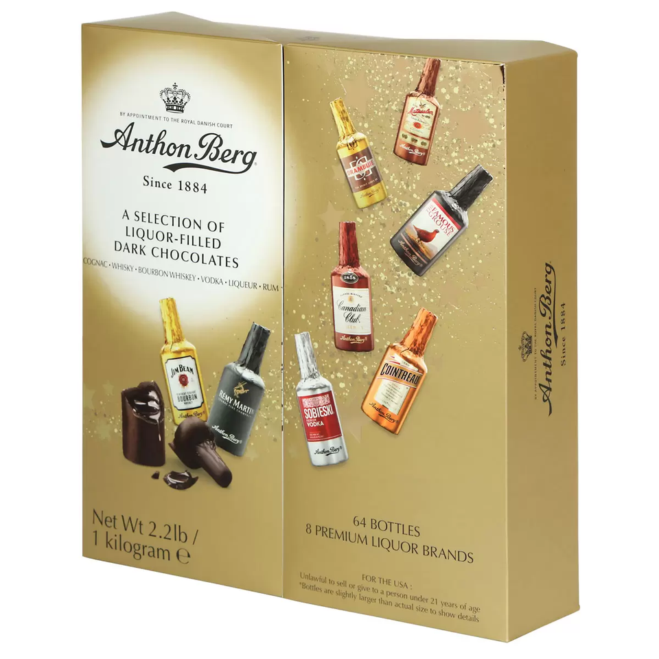 Anthon Berg Chocolate Liqueurs 1kg 64 Bottles 8 Famous Liquor Spirits