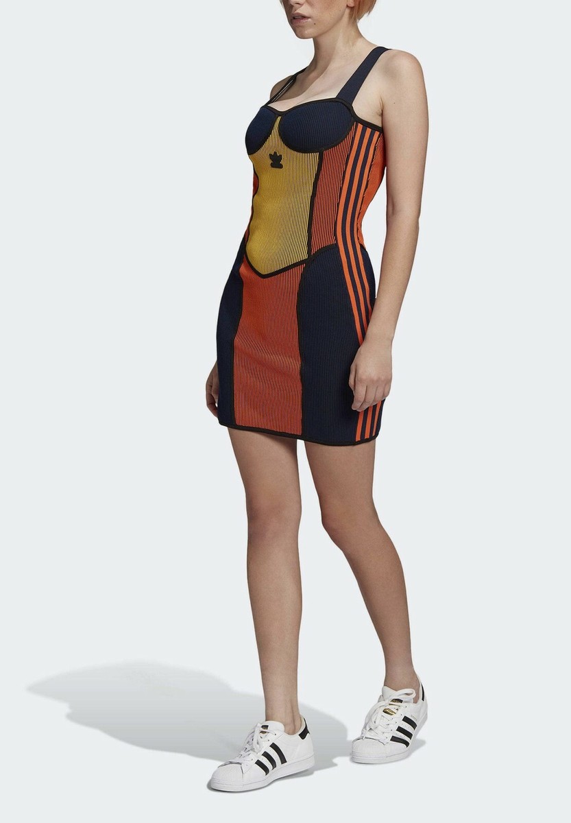 【adidas x Paolina Russo】 adidas Originals x Paolina Russo knitted logo corset dress
