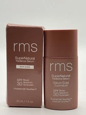 RMS SuperNatural Radiance Serum Broad Spectrum SPF 30 1fl. oz Rich Aura READ EXP