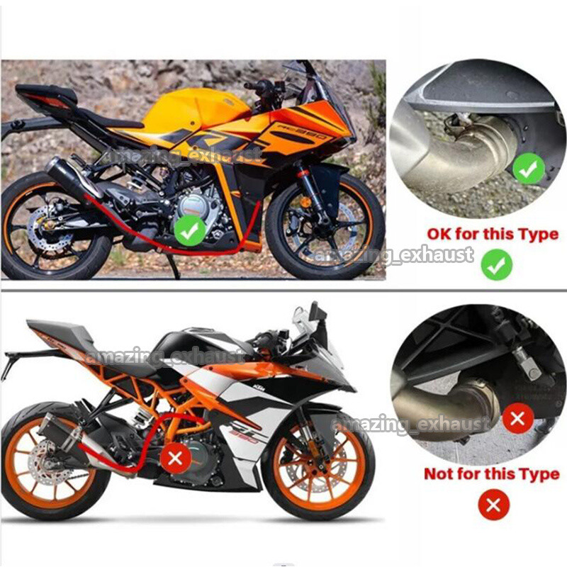 【アウトレット☆送料無料】 Exhaust RC390 For Modified Pipe Link Mid Muffler Silencer Exhaust