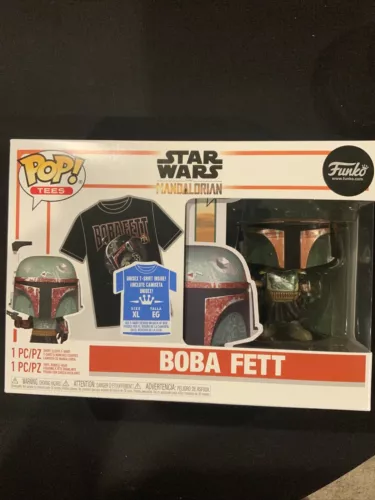 Funko POP!/Tees Star Wars Metallic Boba Fett #462 with XL T-Shirt - Sealed