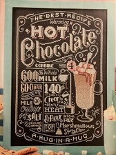 Emma Congdon Chalkboard Hot Chocolate Recipe Sampler Cross Stitch Chart