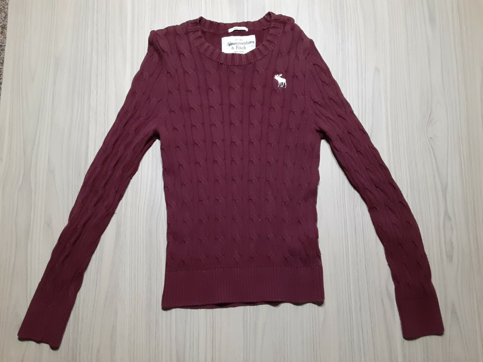 Mens Muscle Cable Knit Sweater Gray 