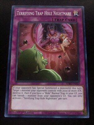 Yugioh Card - Terrifying Trap Hole Nightmare, SDBT-EN027, 1st Edition | eBay