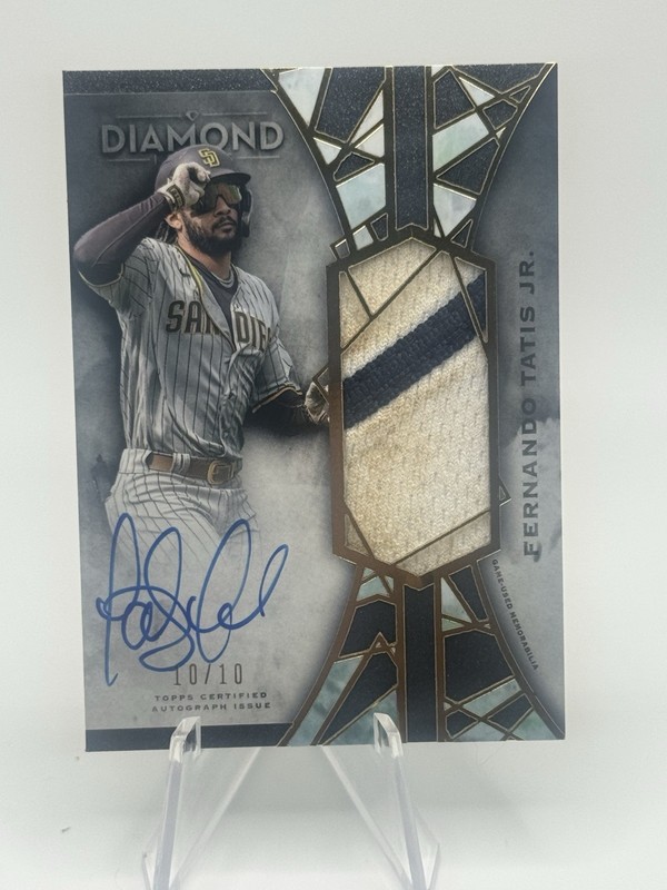 Topps 2022 Diamond Icons Fernando Tatis Jr. AJP-FTJ #10/10 Jersey Patch Auto