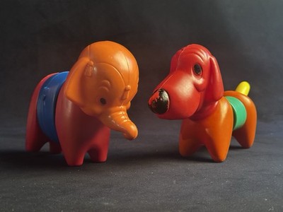 Zoo-It-Yourself Vintage Animal Assembly Toy Set Plastic Funny Animals
