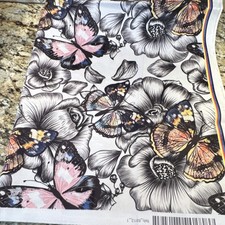 Multicolor Butterfly Floral Print Butterflies Floral Theme poly 60 wide 1 yard