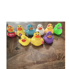 Rubber Ducks Lot of 10 Assorted Multicolor - Unisex