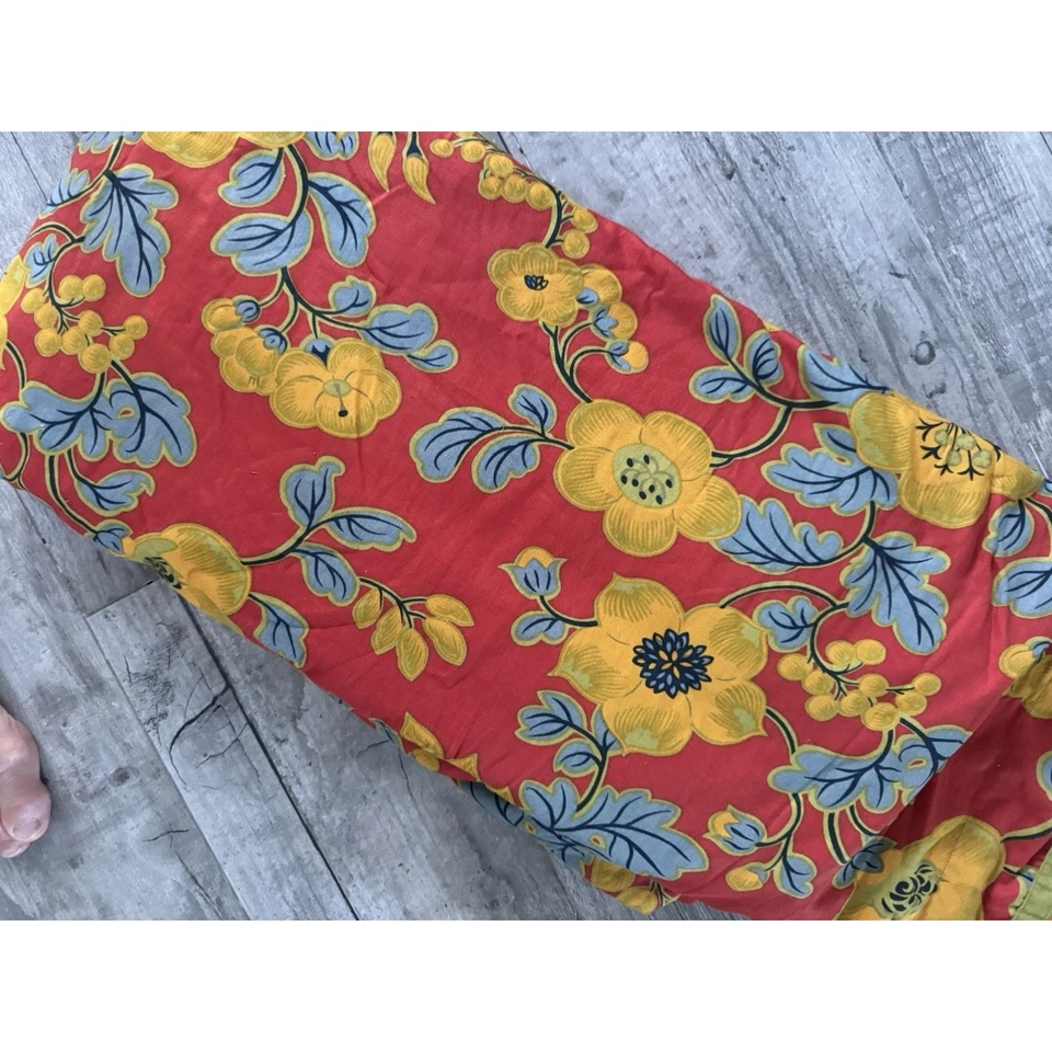 Sferra 1891 Red Floral Queen Sz Duvet Cover 100% Cotton - Image 2 of 4